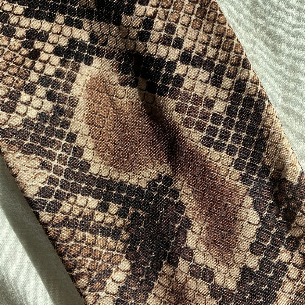 Deep V- Zara Snakeskin Body Suit